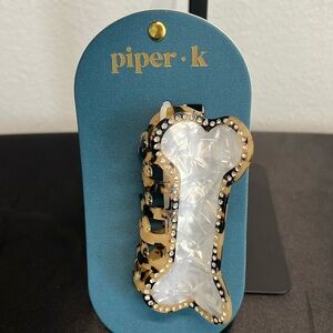 Piper K | Leopard Print Dog Bone Hair Clip